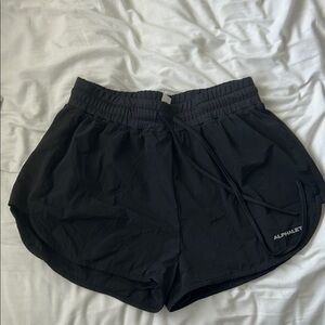 Alphalete Black Athletic Shorts Lightweight Dolphin Hem